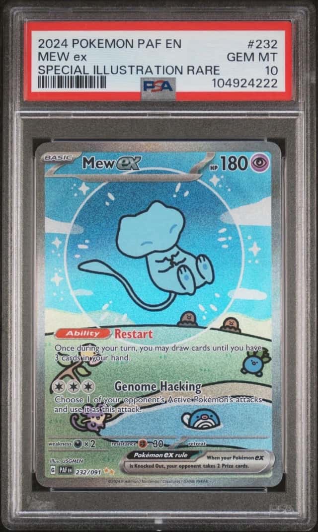 2024 POKEMON PAF EN-PALDEAN FATES #232 MEW EX SPECIAL ILLUSTRATION RARE PSA 10