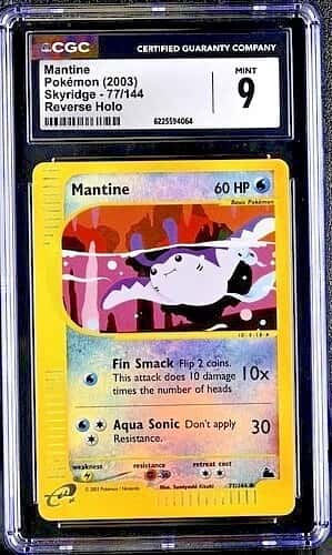 Pokémon Mantine 2003 Skyridge 77/144 Reverse Holo CGC 9