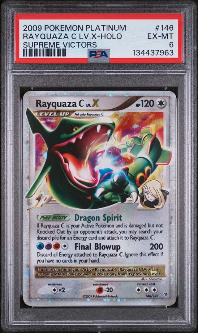 2009 Pokémon Supreme Victors Rayquaza C Lv.X Holo 146/147 - PSA 6