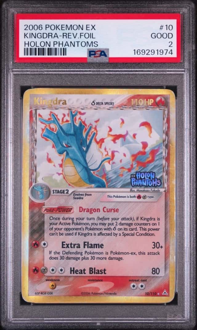 2006 Pokémon EX Holon Phantoms Kingdra 10/110 Delta Species Reverse Foil PSA 2