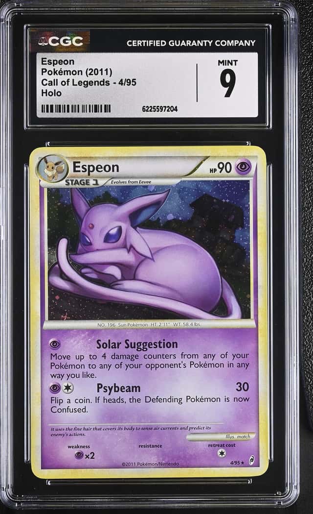 2011 Pokémon Espeon Holo Call of Legends #4/95 CGC 9