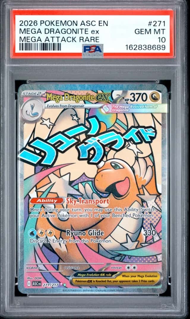 2026 POKEMON ASC EN-ASCENDED HEROES MEGA ATTACK RARE MEGA DRAGONITE EX PSA 10