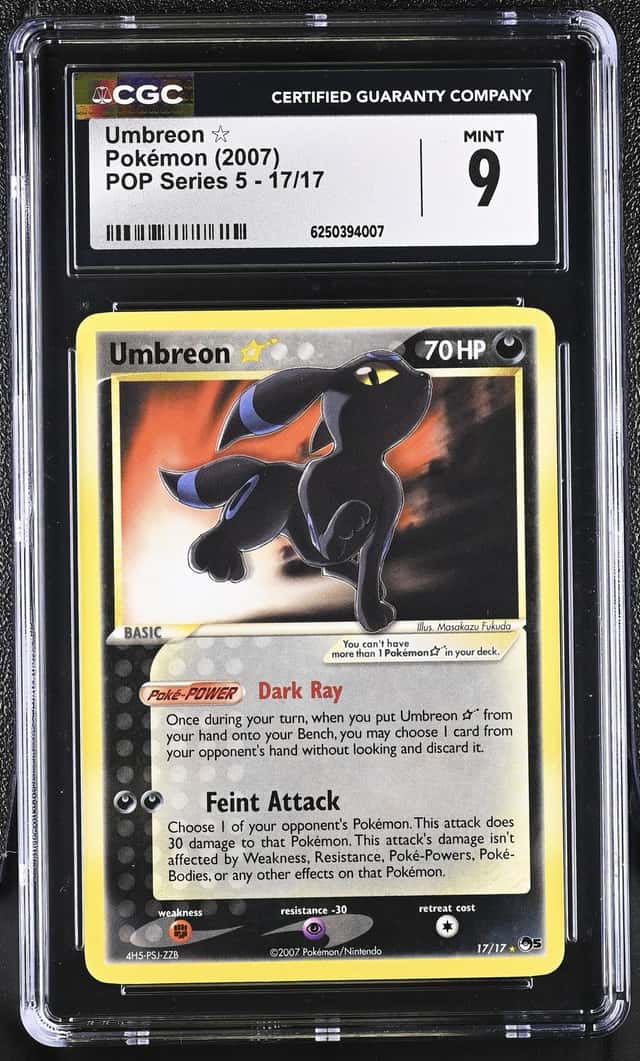 2007 Pokemon Organized Play Pop Series 5 Umbreon Gold Star #17