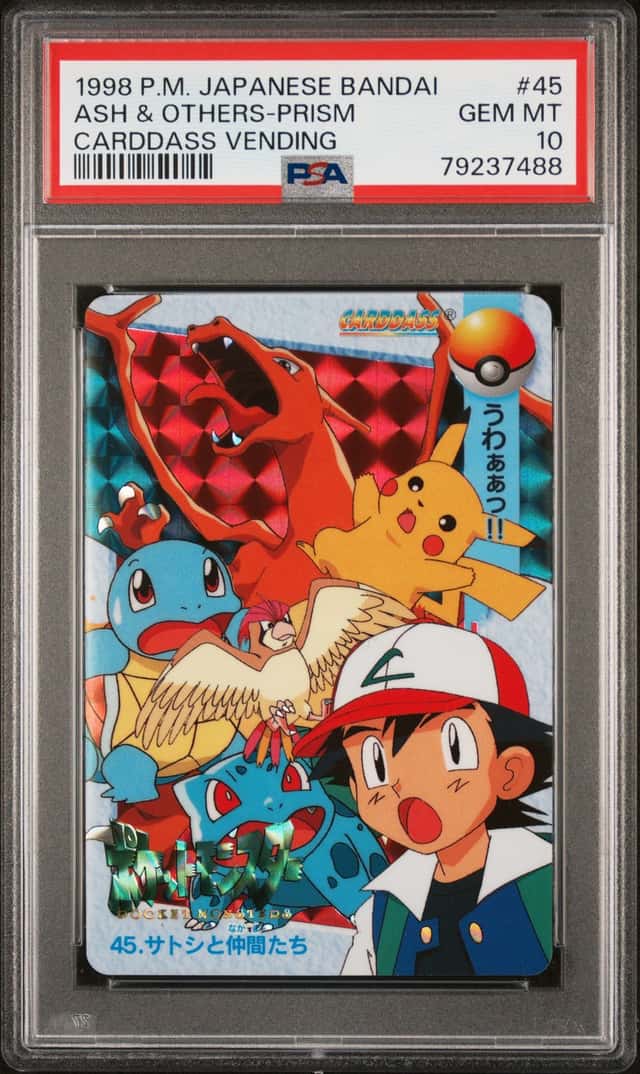 1998 Pokemon Bandai Carddass Vending Japanese Prism Ash and Others #45
