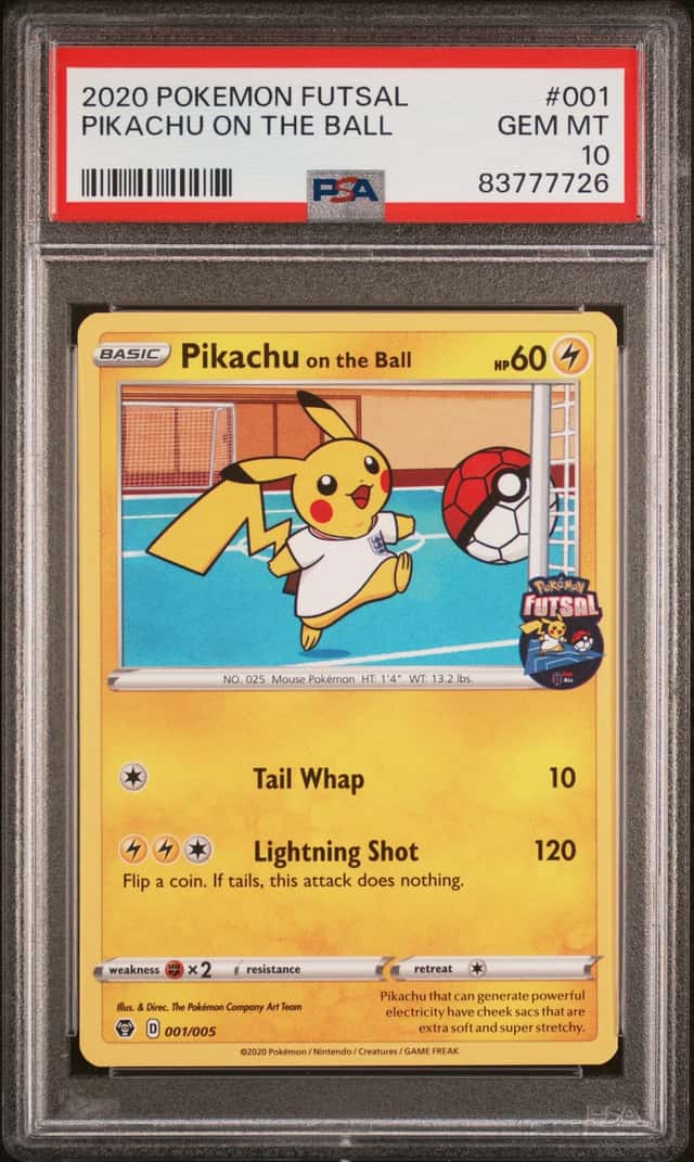2020 Pokemon Futsal Collection Pikachu On the Ball #001
