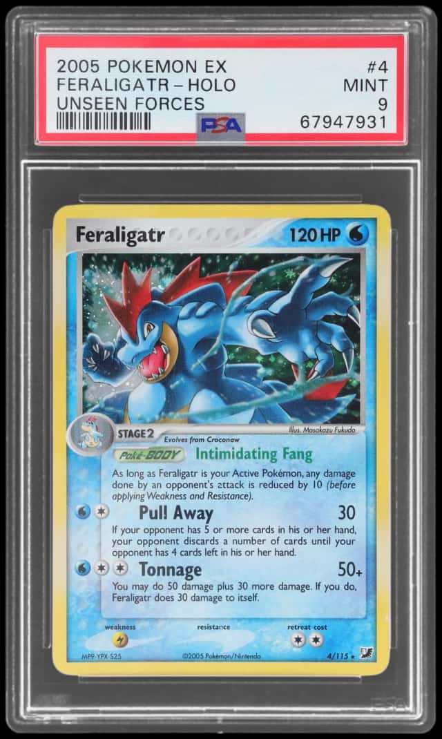 2005 Pokemon Ex Unseen Forces Holo Feraligatr #4