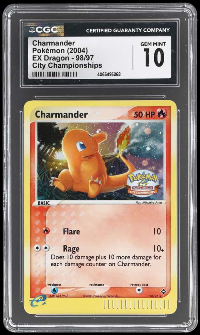2003 Pokemon Ex Dragon Holo City Championship Charmander #98