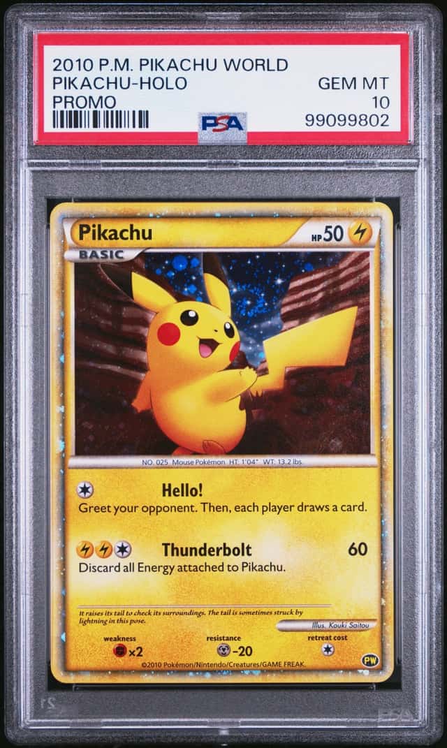 2010 Pokemon Pikachu World Collection Holo Pikachu