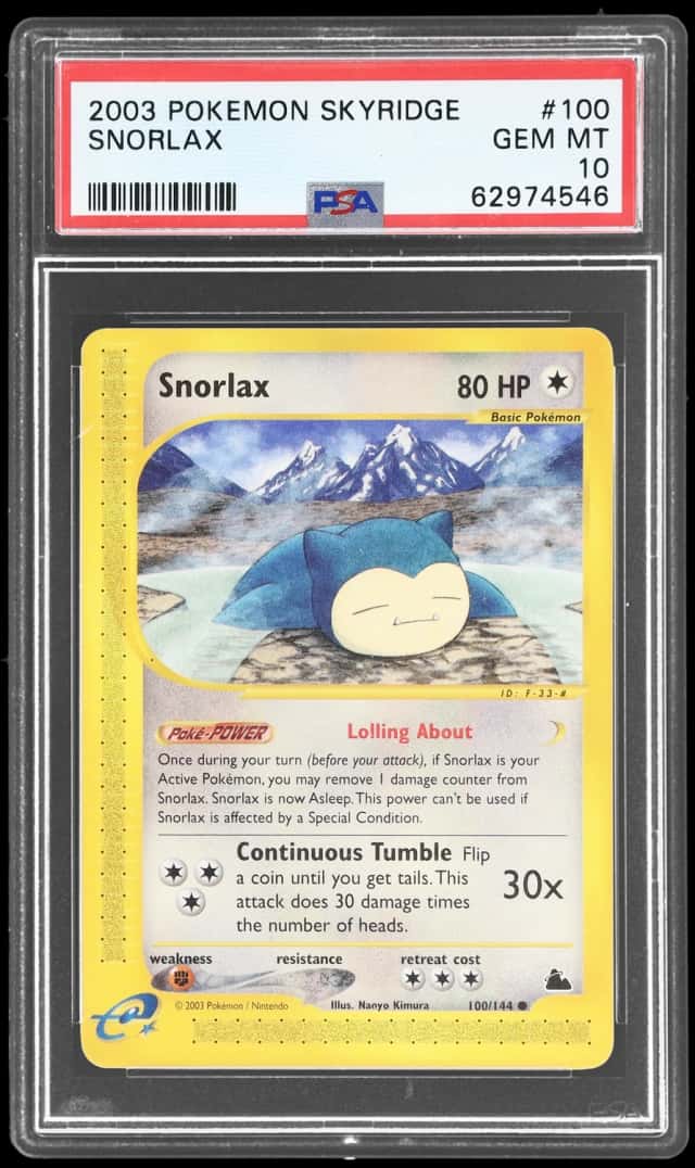 2003 Pokemon Skyridge Snorlax #100