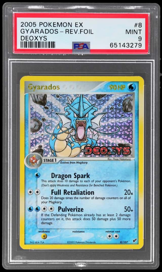 2005 Pokemon Ex Deoxys Reverse Holo Gyarados #8