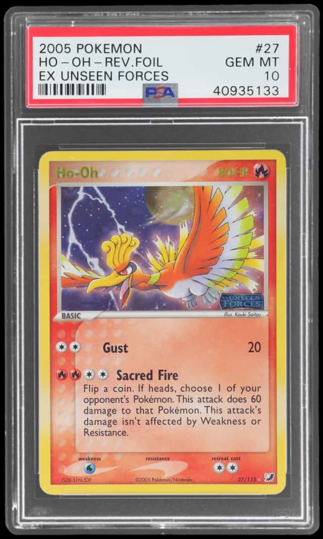 2005 Pokemon Ex Unseen Forces Reverse Holo Ho-Oh #27