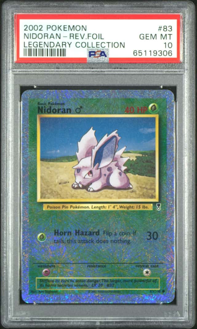 2002 Pokemon Legendary Collection Reverse Holo Nidoran #83