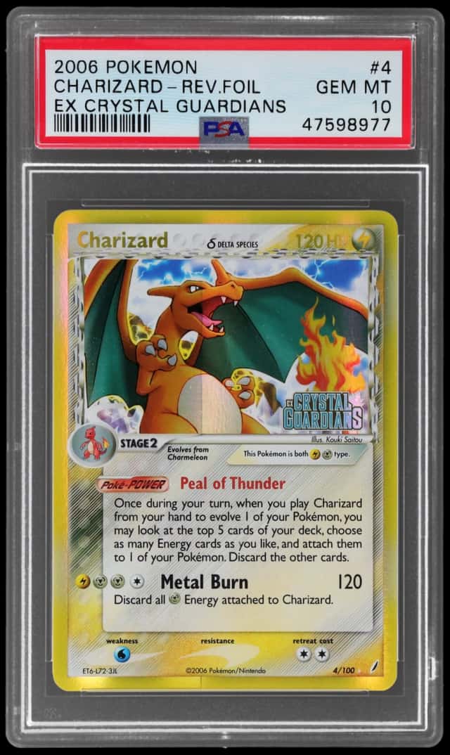 2006 Pokemon Ex Crystal Guardians Reverse Holo Charizard #4