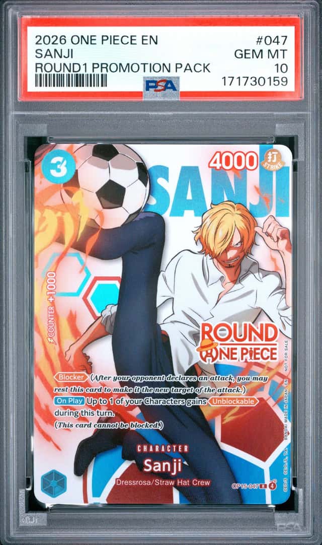 2026 ONE PIECE ROUND1 PROMOTION PACK #047 SANJI PSA 10