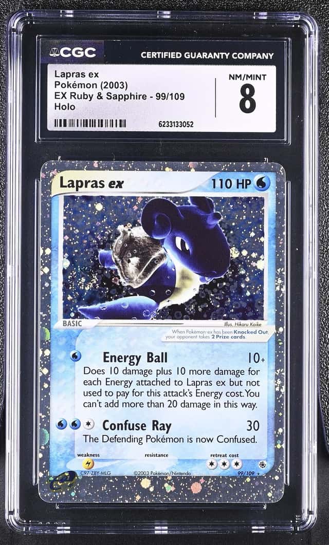 Pokemon Lapras ex EX Ruby & Sapphire 99/109 Holo CGC 8