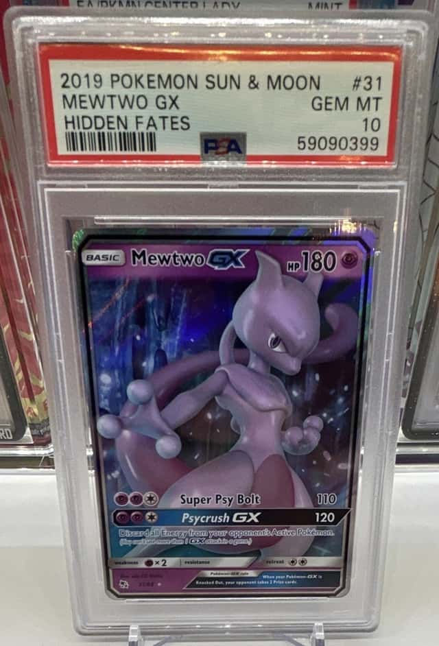 Pokémon TCG Hidden Fates Mewtwo GX 31/68 Full Art Holo EN 2019 PSA 10