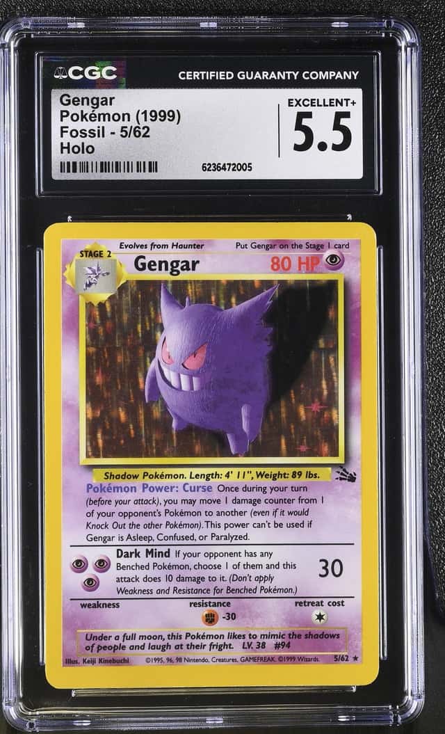 CGC 5.5 Pokemon TCG - Gengar - Fossil 5/62 - Holo Rare Unlimited