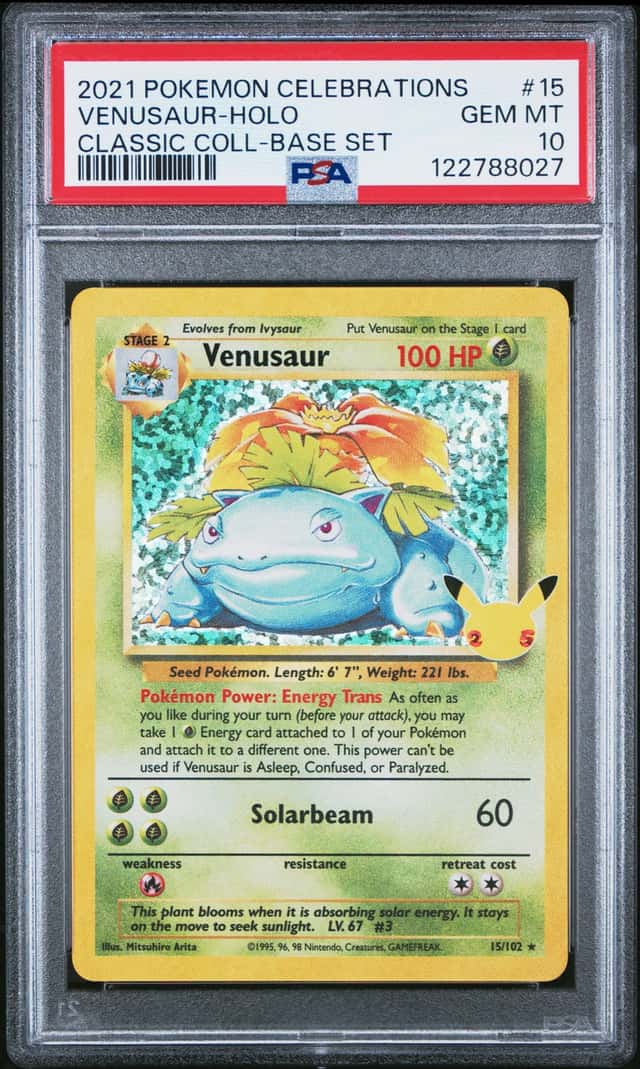 Pokemon PSA 10 Venusaur Holo 2021 15/102 Celebrations English