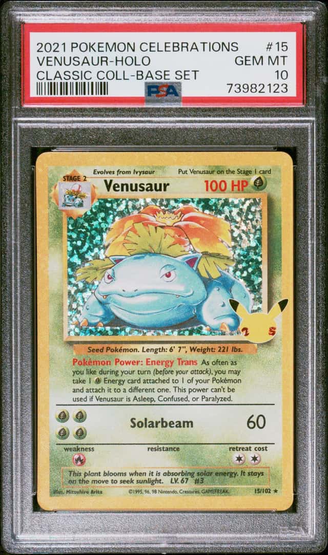2021 Pokemon Celebrations Venusaur Holo Classic Collection-Base Set PSA 10