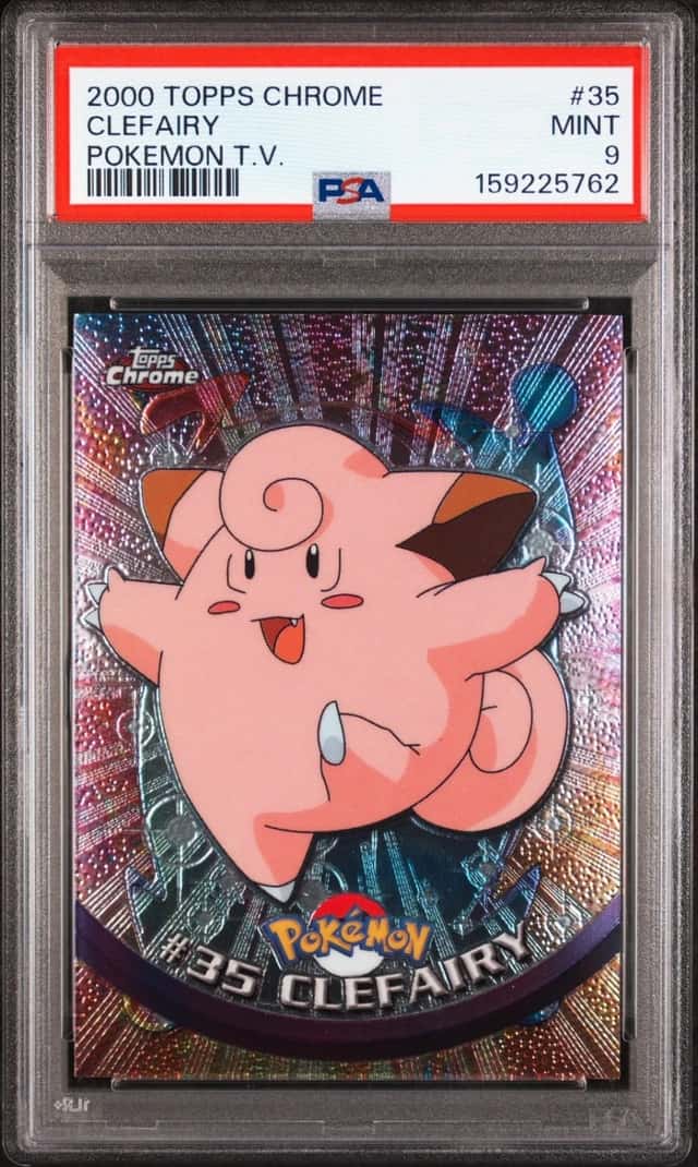 2000 TOPPS CHROME POKEMON T.V. #35 CLEFAIRY PSA 9