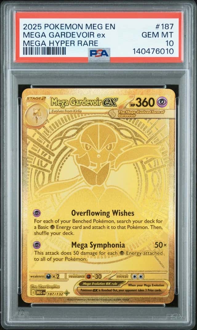 2025 POKEMON MEG EN-MEGA EVOLUTION MEGA HYPER RARE #187 MEGA GARDEVOIR EX PSA 10