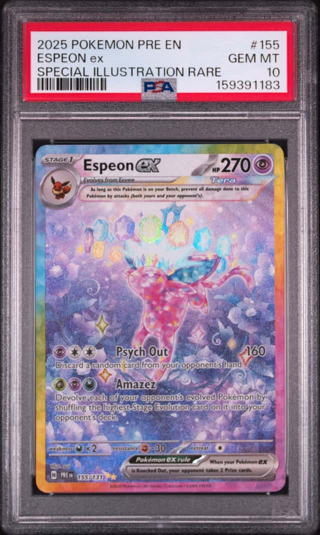 2025 Pokemon Prismatic Espeon ex Special Illustration Rare #155/131 PSA 10