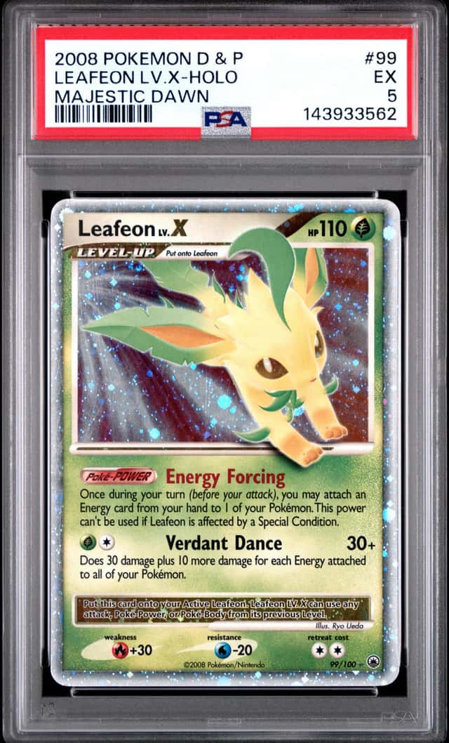 2008 POKEMON D&P LEAFEON LV.X-HOLO MAJESTIC DAWN