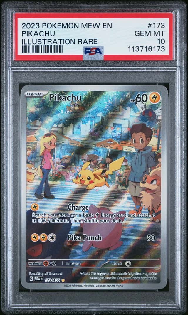 PIKACHU 2023 POKEMON S & V 151 173/165 ILLUSTRATION RARE PSA 10 GEM MT Q4374