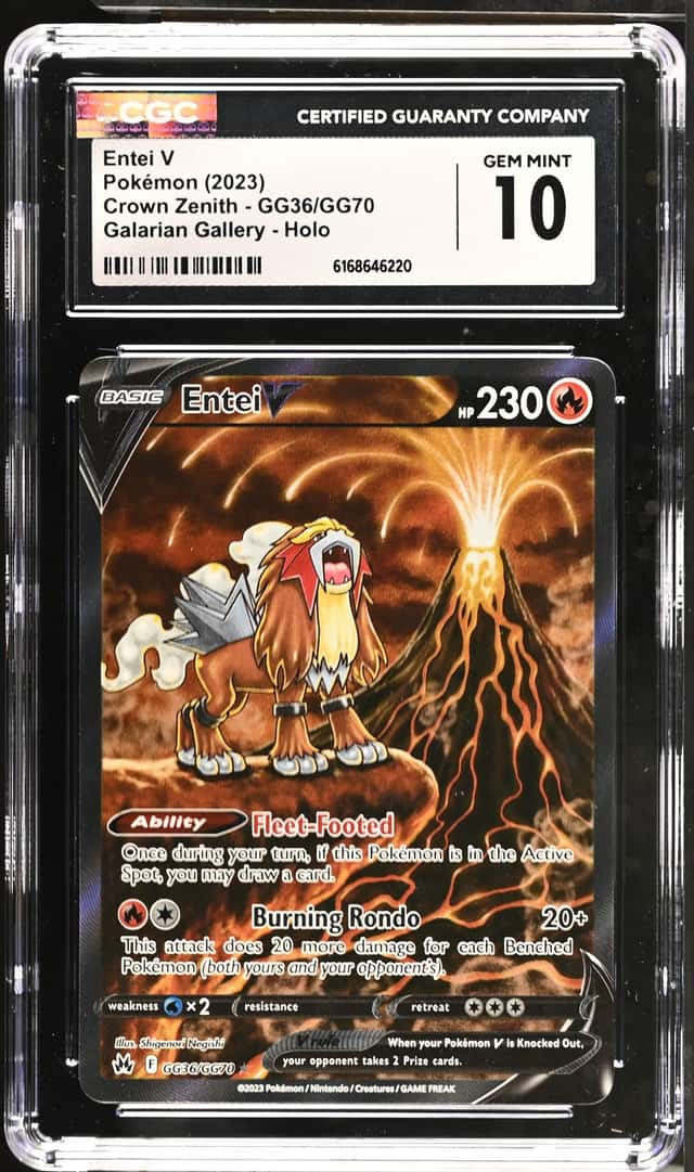 Entei V GG36/GG70 - CGC Gem Mint 10 - Crown Zenith - Pokemon TCG