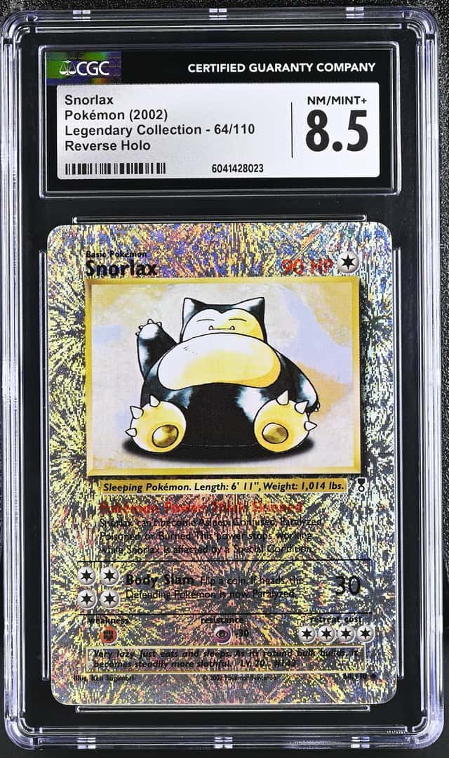 2002 Pokemon Legendary Collection #64 Snorlax Reverse Holo Foil CGC 8.5 NM-MT+