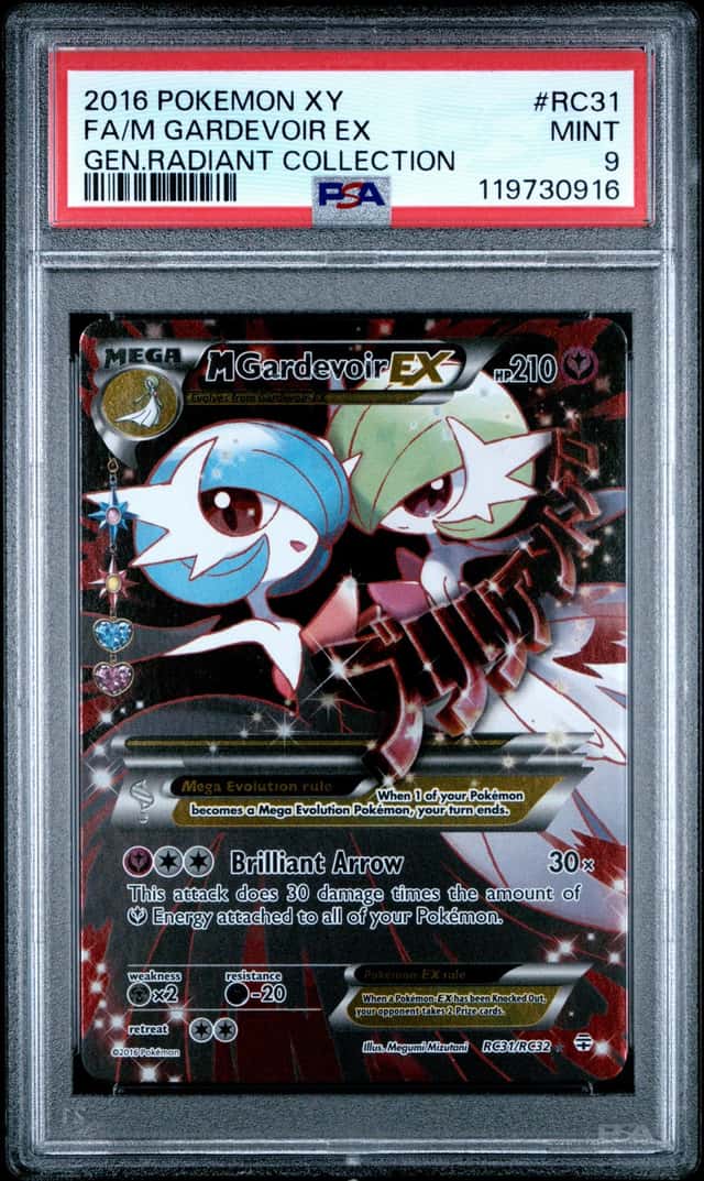 Pokemon PSA 9 M Gardevoir EX Full Art 2016 RC31/RC32 Generations Radiant English