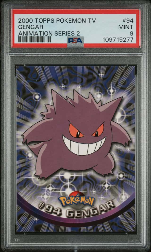 2000 TOPPS POKEMON TV ANIMATION SERIES 2 #94 GENGAR PSA 9 MINT