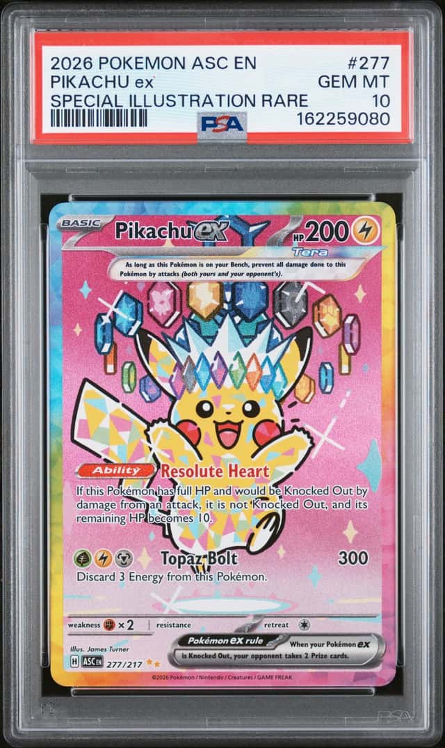 2026 Pokemon Pikachu ex Special Illustration Rare #277/217 PSA 10