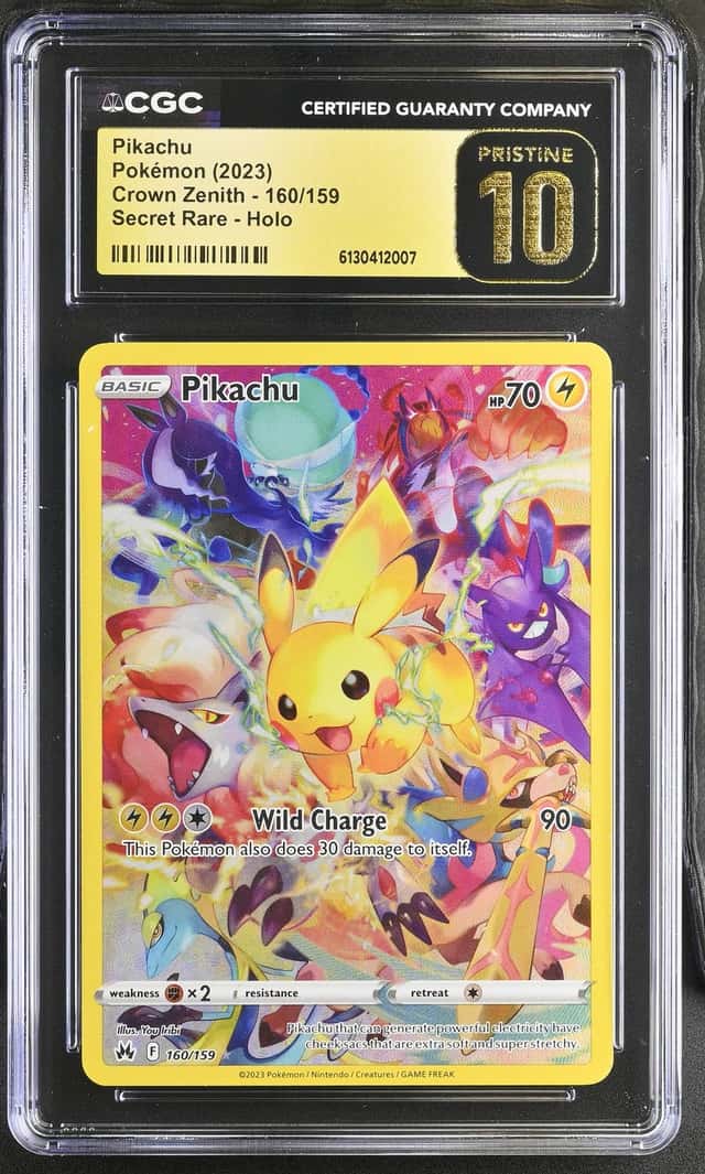2023 Pokemon SWSH Crown Zenith Pikachu Holo #160/159 CGC 10 GEM MINT