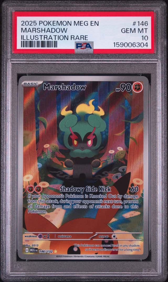 2025 POKEMON MEG EN-MEGA EVOLUTION ILLUSTRATION RARE #146 MARSHADOW PSA 10