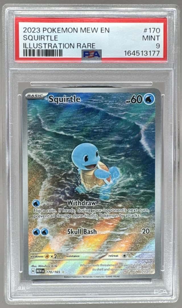 3177 Squirtle 2023 Pokemon Scarlet Violet 151 MEW #170 Illustration Rare PSA 9
