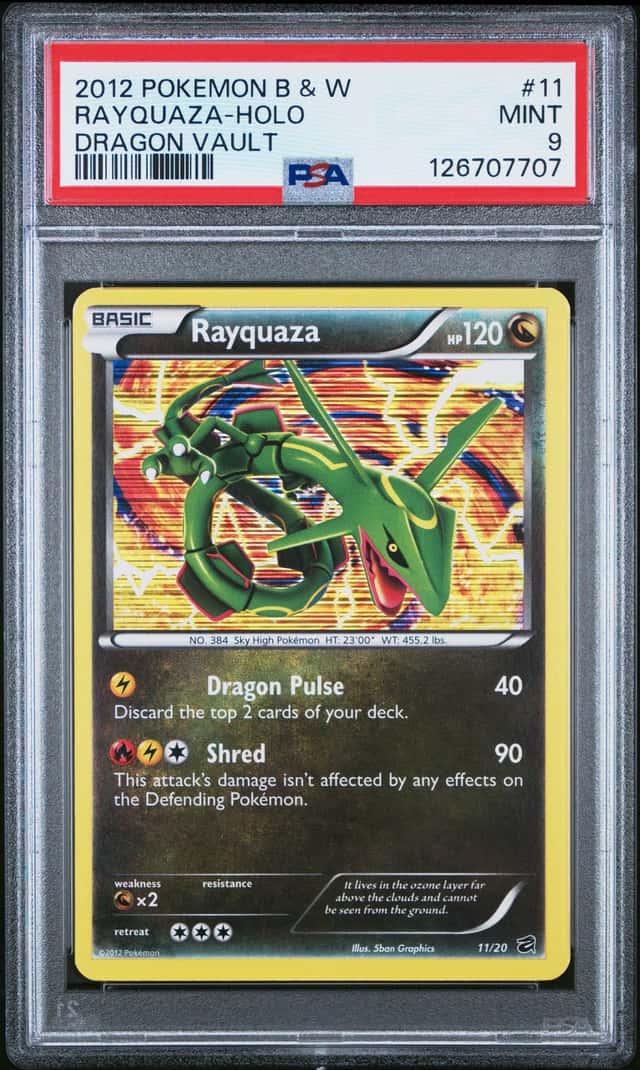 2012 Pokemon Black and White Dragon Vault Holo Rayquaza #11