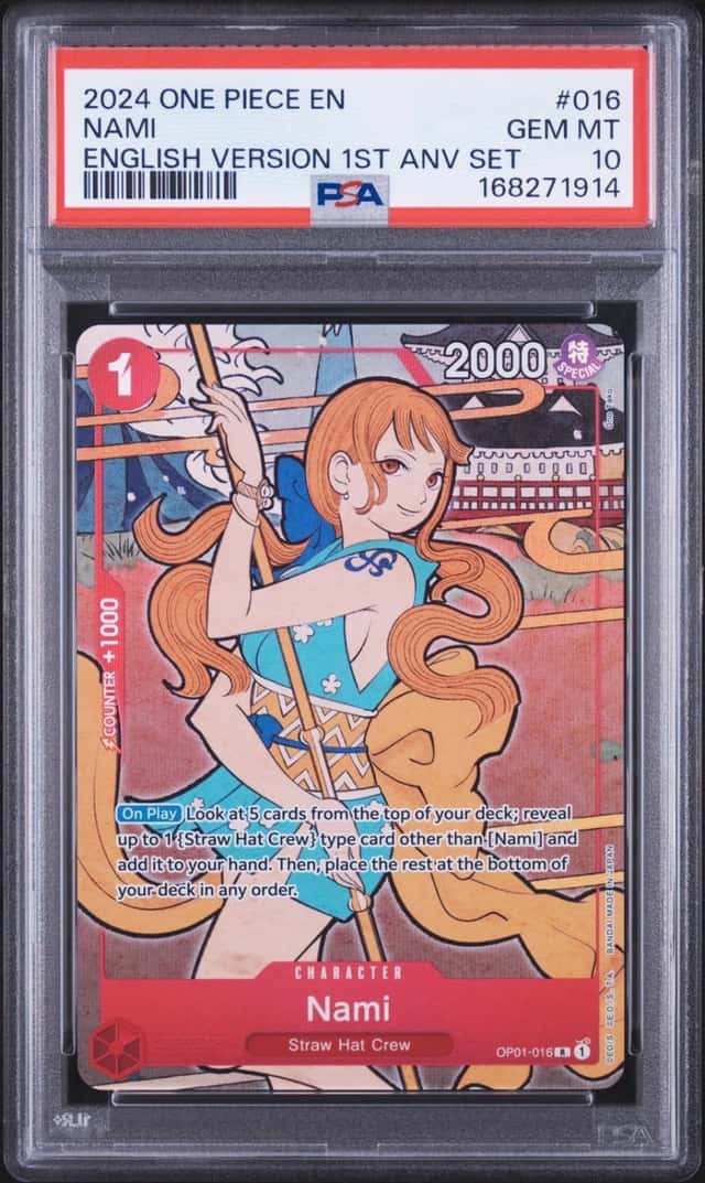 2024 ONE PIECE ENGLISH VERSION 1ST ANNIVERSARY SET #016 NAMI PSA 10