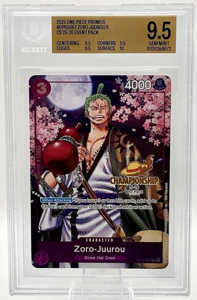 Zoro-Juurou CS 25-26 Event Pack OP05-067 One Piece Promotion Cards Foil BGS 9.5
