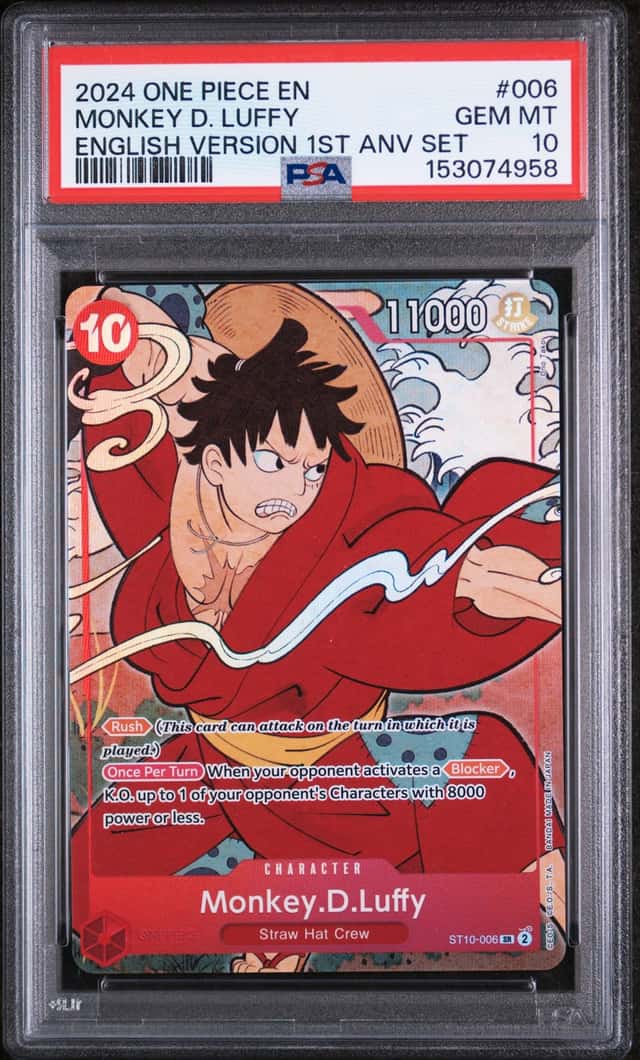 2024 One Piece 1st Anniversary Monkey.D.Luffy Promo #ST10-006 PSA 10
