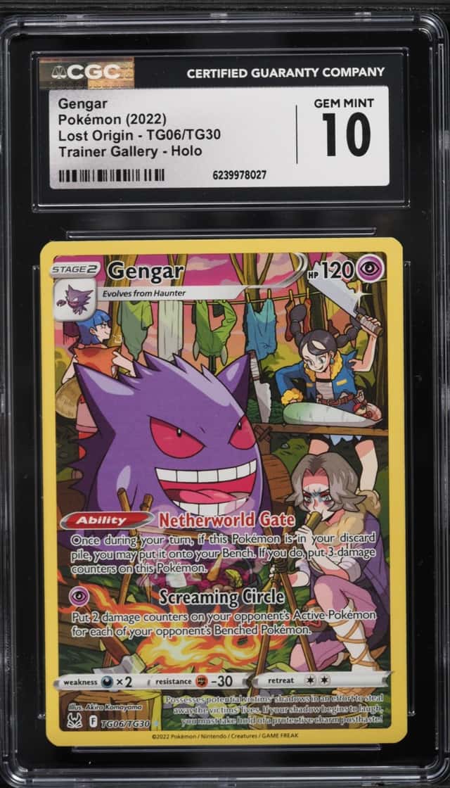 2022 Pokemon Sword & Shield Lost Origin Trainer Gallery CHR Gengar #TG06 CGC 10 GEM MINT