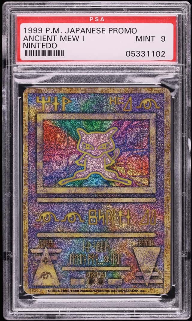 1999 Pokemon Japanese Movie Promo Nintedo Error Ancient Mew PSA 9 MINT