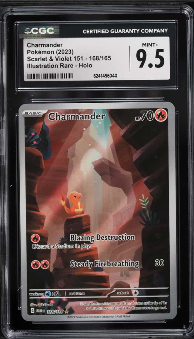 2023 Pokemon Scarlet & Violet 151 IR Charmander #168 CGC 9.5 MINT+