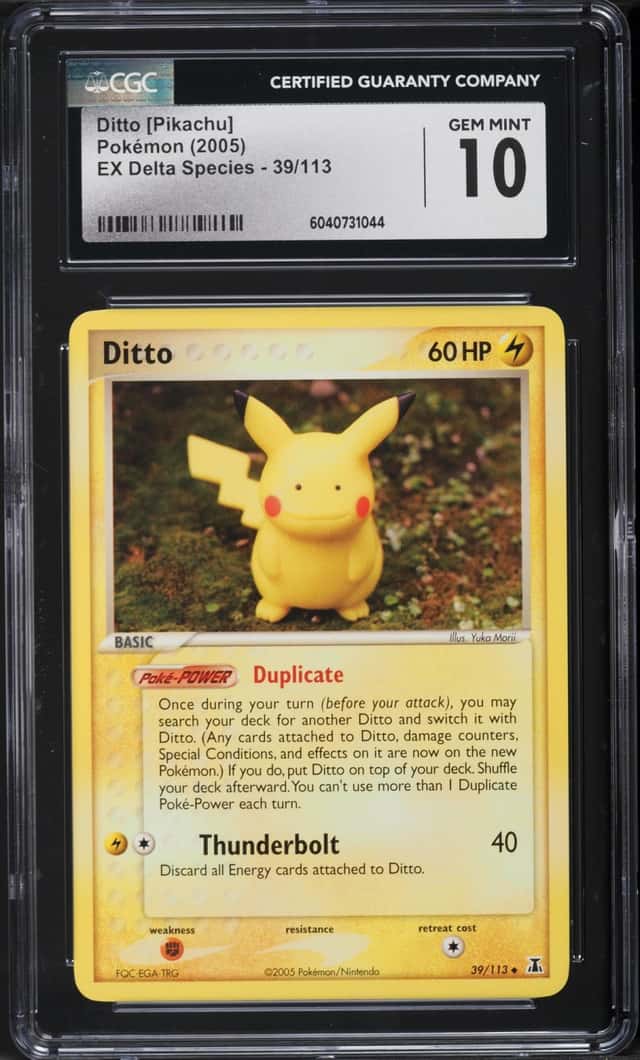 2005 Pokemon EX Delta Species Ditto Pikachu #39 CGC 10 GEM MINT