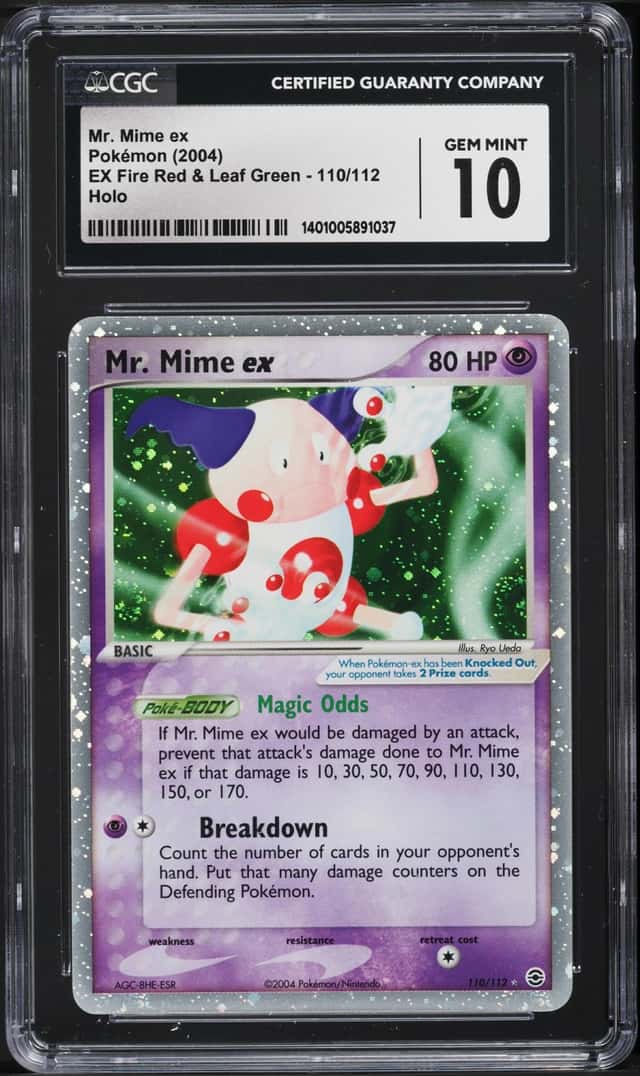 2004 Pokemon EX Fire Red & Leaf Green Holo Mr. Mime EX #110 CGC 10 GEM MINT