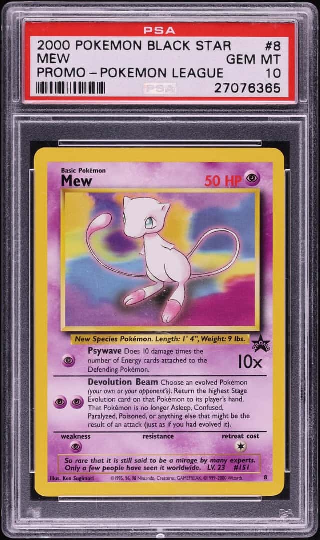 2000 Pokemon League Black Star Promo Mew #8 PSA 10 GEM MINT