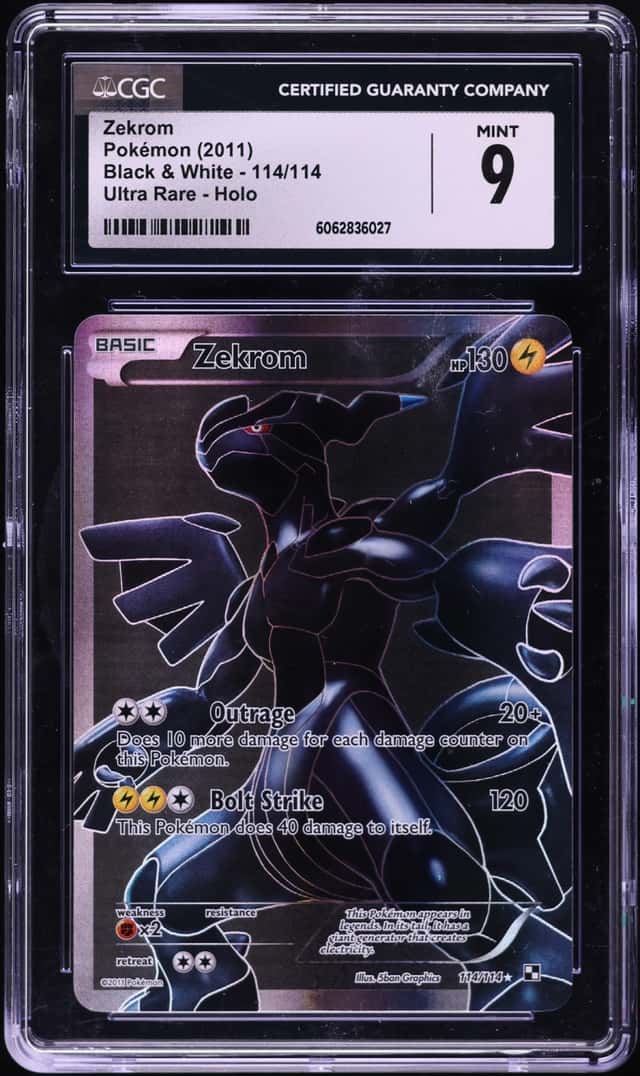 2011 Pokemon Black & White Full Art Zekrom #114 CGC 9 MINT