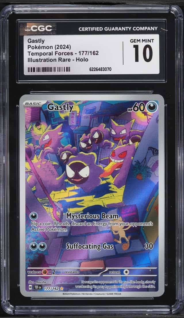 2024 Pokemon Scarlet & Violet Temporal Forces IR Gastly #177 CGC 10 GEM MINT