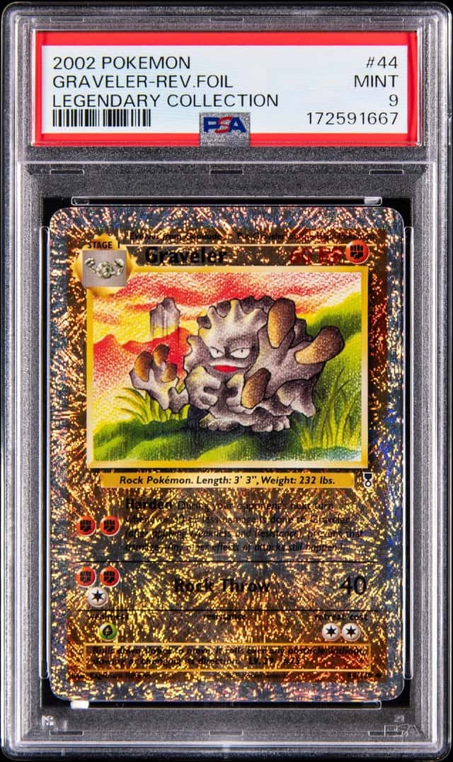 2002 Pokemon Legendary Collection Reverse Foil #44 Graveler - PSA MINT 9
