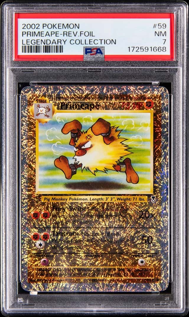 2002 Pokemon Legendary Collection Reverse Foil #59 Primeape - PSA NM 7
